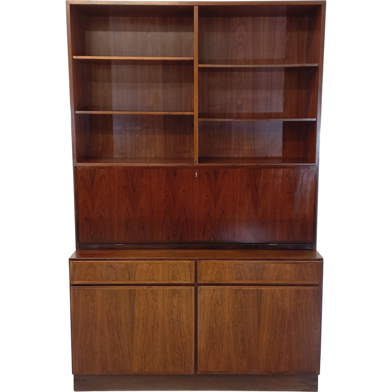 Vintage Scandinavian rosewood bookcase by Omann Jun Møbelfabrik, Denmark 1960