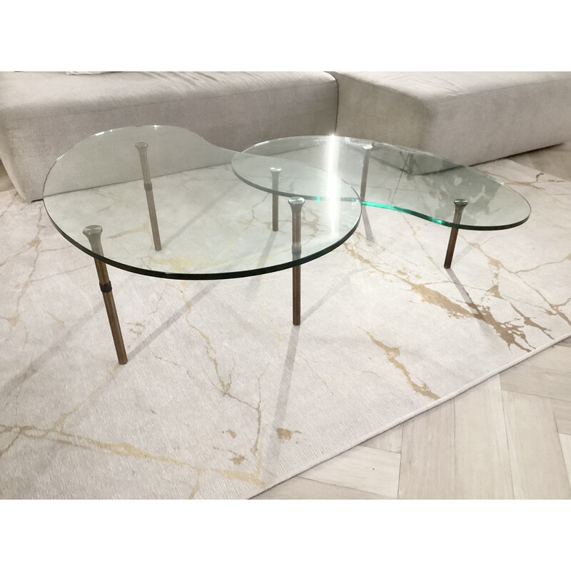 Pair of vintage coffee tables "Ambo" by Enzo Mari for Zanotta, Italy 1980