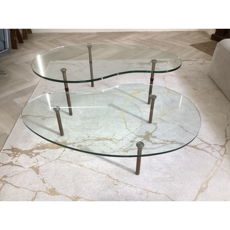 Pair of vintage coffee tables "Ambo" by Enzo Mari for Zanotta, Italy 1980