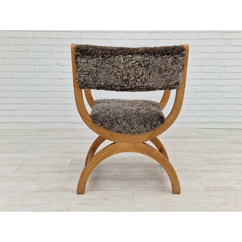 Sillón vintage modelo "Kurul" de Henning Kjærnulf, Dinamarca 1960