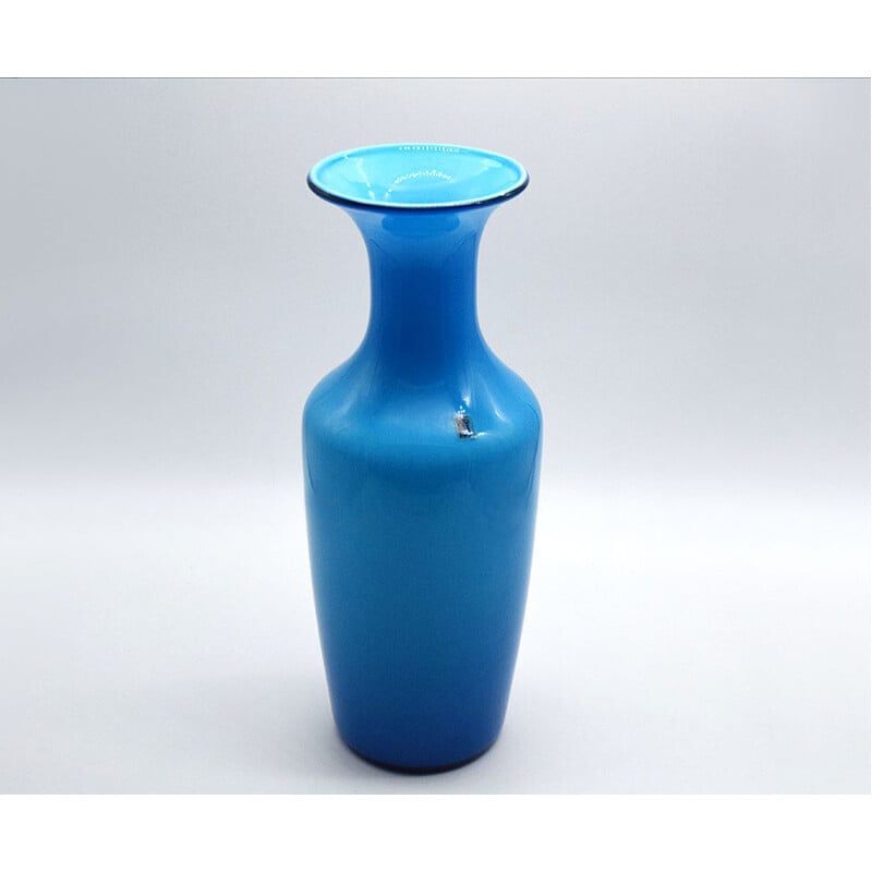 Vintage Opalino vase by Venini, 1970s