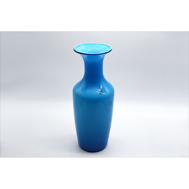 Vintage Opalino vase by Venini, 1970s