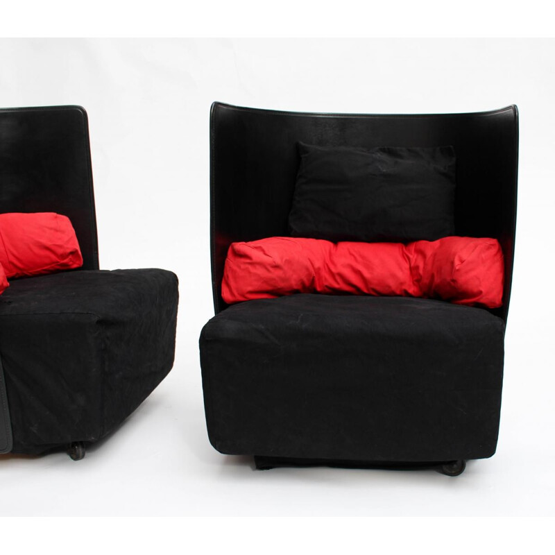 "Campo" pair of armchairs by De Pas, Urbino and Lomazzi produced by Zanotta - 1980s