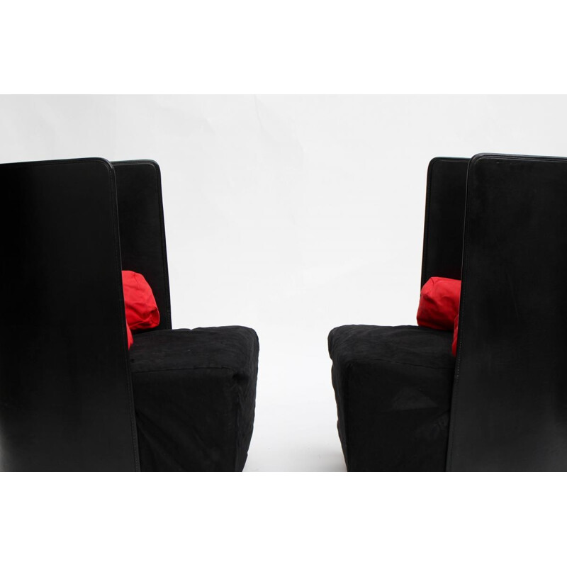 "Campo" pair of armchairs by De Pas, Urbino and Lomazzi produced by Zanotta - 1980s