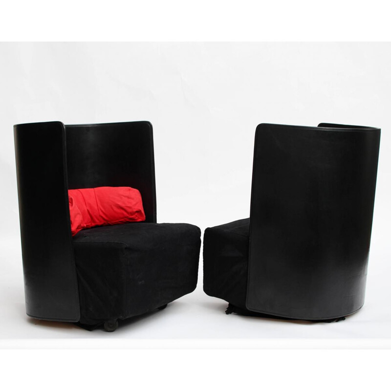 "Campo" pair of armchairs by De Pas, Urbino and Lomazzi produced by Zanotta - 1980s