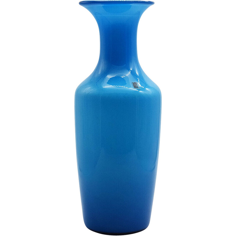 Vintage Opalino vase by Venini, 1970s