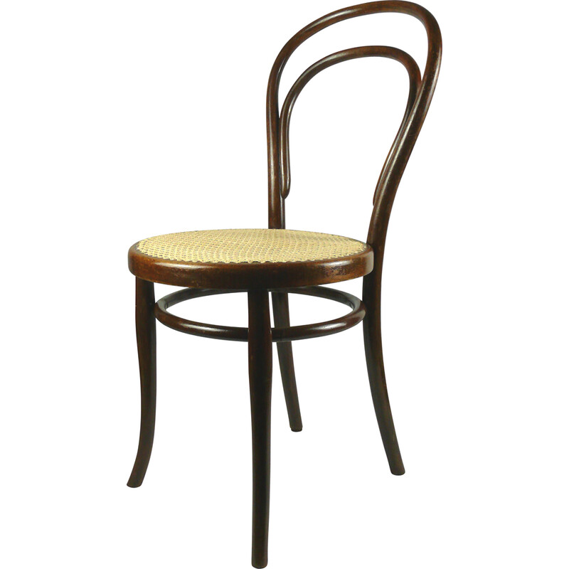 Sedia vintage in legno curvato no. 14 di Thonet