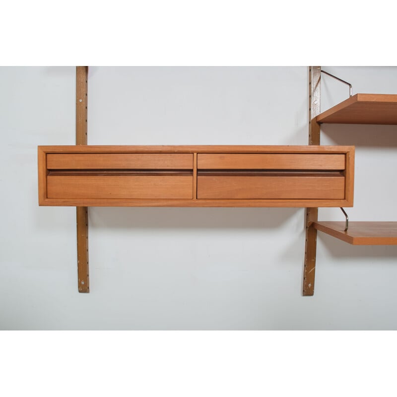 Vintage wandmeubel "Royal System" in teak van Poul Cadovius, 1960