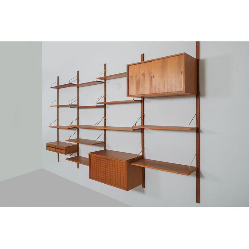 Vintage wall unit "Royal System" in teak by Poul Cadovius, 1960