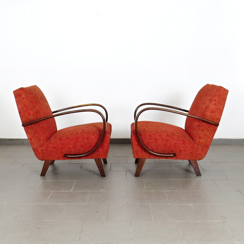 Paire de fauteuils vintage par Jindřich Halabala pour Up Zavody