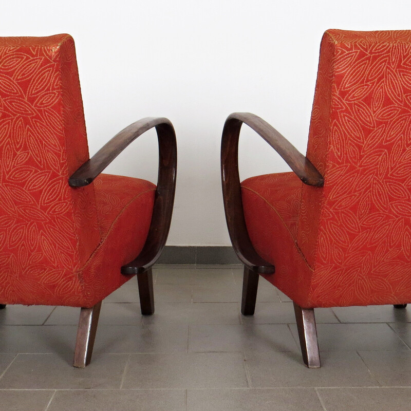Pair of vintage armchairs by Jindřich Halabala for Up Zavody