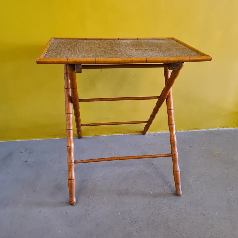 Mesa auxiliar plegable francesa vintage