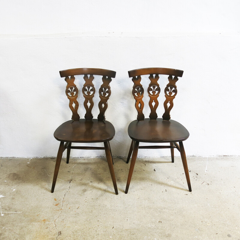 Set of 6 model no.375 Windsor chairs by Lucian Ercolani for Ercol - 1970s