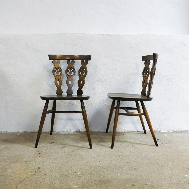 Set of 6 model no.375 Windsor chairs by Lucian Ercolani for Ercol - 1970s