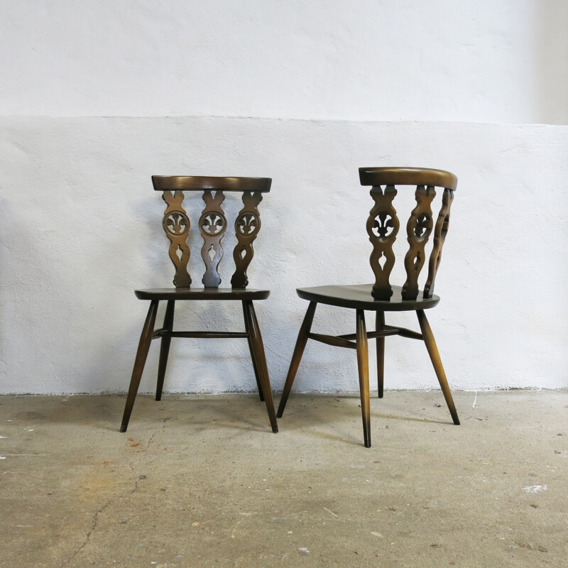 Set of 6 model no.375 Windsor chairs by Lucian Ercolani for Ercol - 1970s