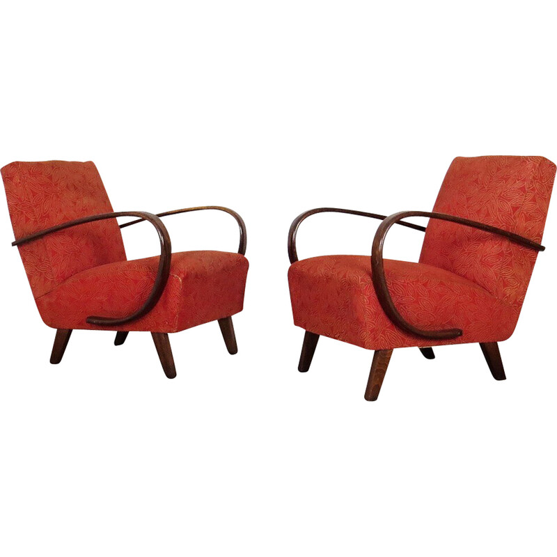 Paire de fauteuils vintage par Jindřich Halabala pour Up Zavody