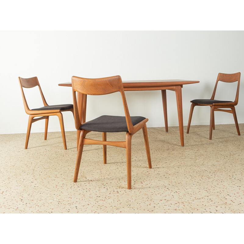 Set of 5 vintage Boomerang chairs by Alfred Christensen for Slagelse Møbelvaerk, Denmark 1950