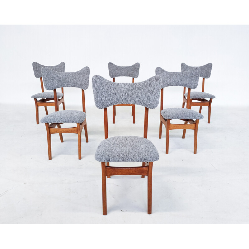 Ensemble de 6 chaises vintage modèle S3 par Alfred Hendrickx, Belgique
