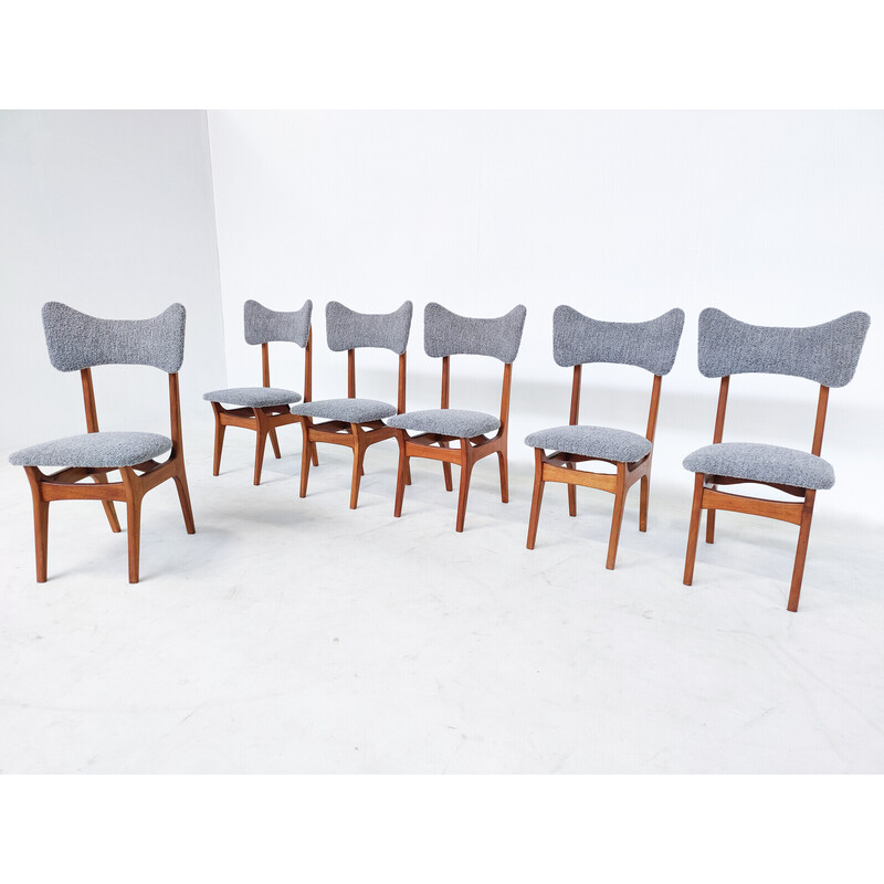 Ensemble de 6 chaises vintage modèle S3 par Alfred Hendrickx, Belgique