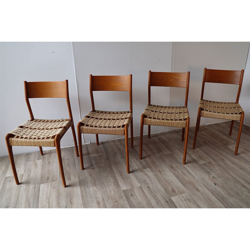 Set di 4 sedie vintage del Consorzio Sedie Friuli, Italia 1960