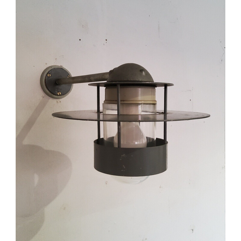 Applique vintage en métal et verre par Jens Møller-Jensen pour Louis Poulsen, Danemark