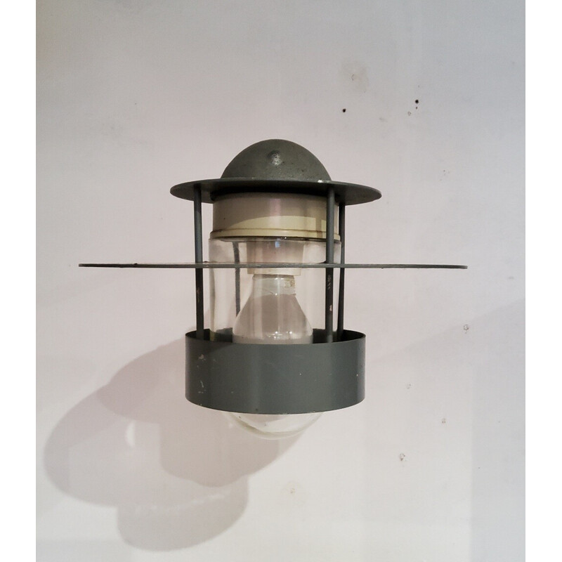 Vintage metal and glass wall lamp by Jens Møller-Jensen for Louis Poulsen, Denmark