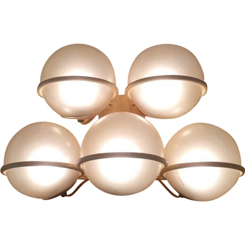 White wall lamp model 2385 by Gino Sarfatti - 1960s