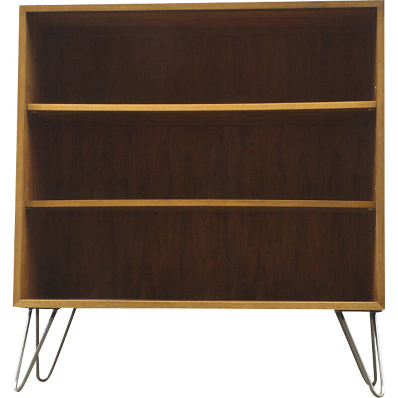 Walnut shelf with hairpin legs produced by WK Moebel - 1950s