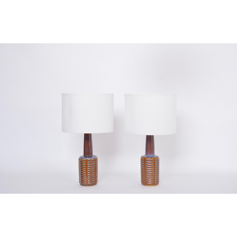 Pair of mid-century ceramic lamps model 1023 by Einar Johansen for Soholm