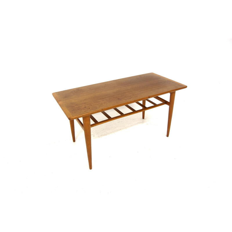 Table basse scandinave vintage en teck, Suède 1960