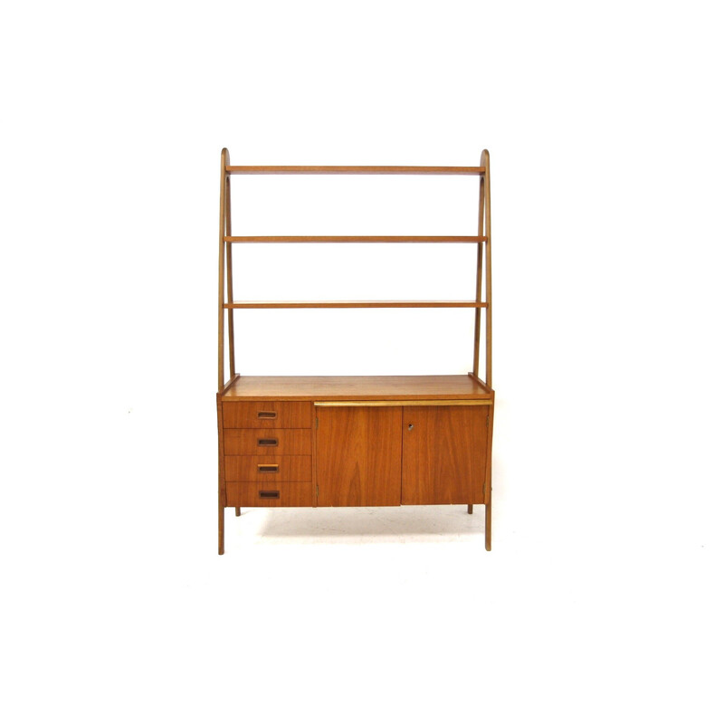 Scandinavian vintage teak secretary, Sweden 1950