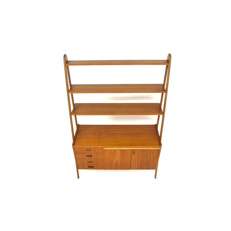 Secrétaire scandinave vintage en teck, Suède 1950