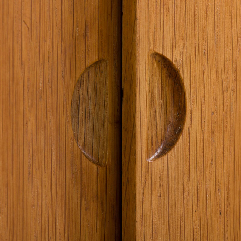 Pensile vintage in legno di quercia di Poul Cadovius per Cado, Danimarca 1960