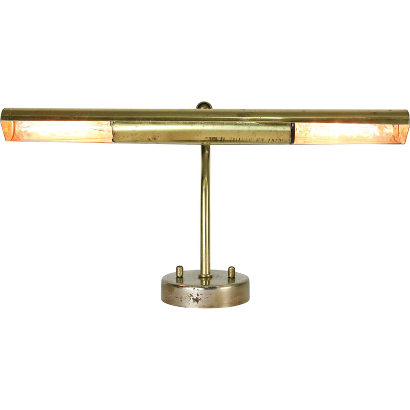 Vintage brass piano wall lamp