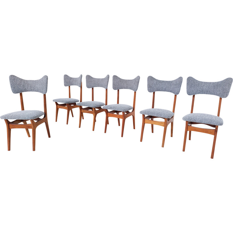 Set of 6 mid-century dining chairs model S3 by Alfred Hendrickx, Belgium