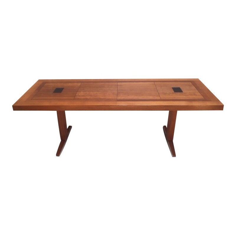 Coffee table in walnut, Manufaturer Mutz - 1970s