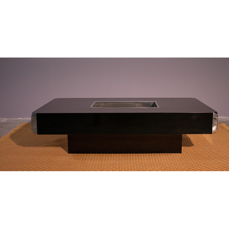 Vintage black coffee table for Mario Sabot, 1970-1980