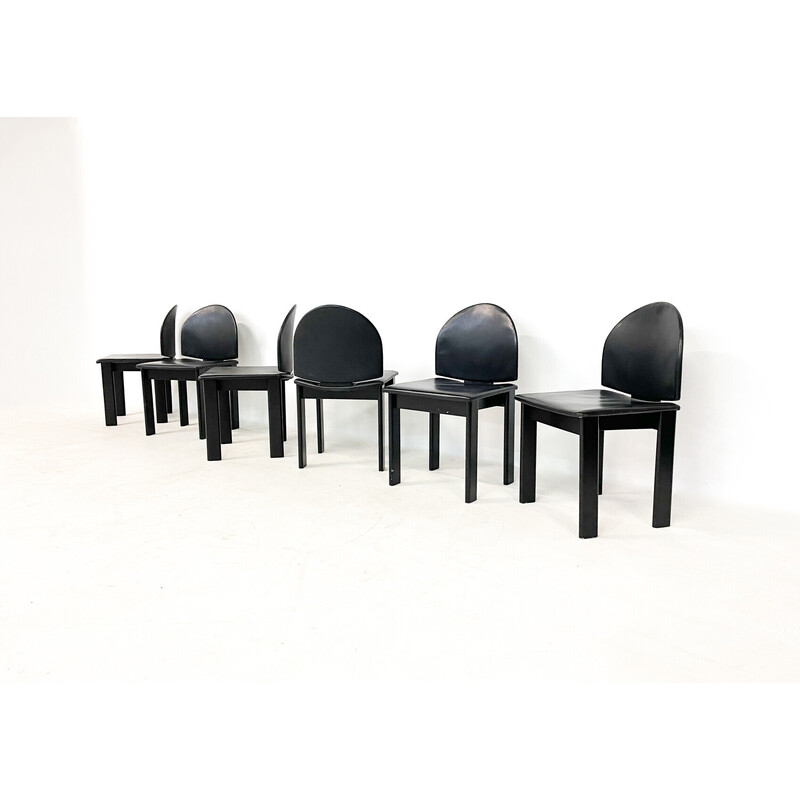 Mid-Century Modern Set of 6 Chairs For Mobil Girgi, Italy, 1970s