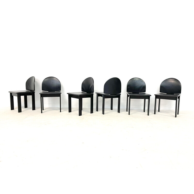 Mid-Century Modern Set of 6 Chairs For Mobil Girgi, Italy, 1970s