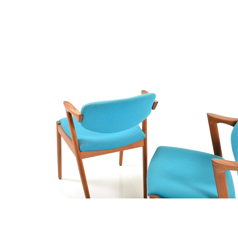 Pair of mid century teak dining chairs by  Kai Kristiansen - 1960s