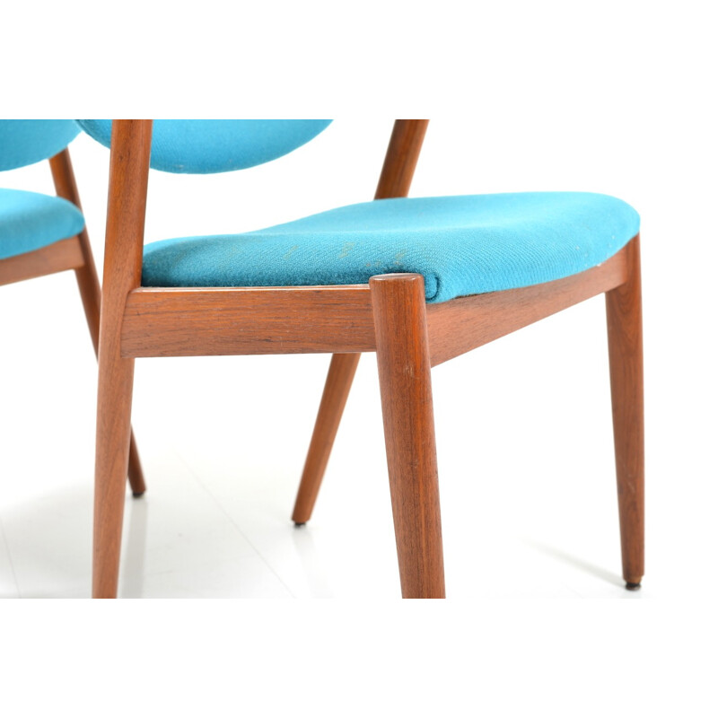 Paire de chaises de salle à manger de Kai Kristiansen en teck - 1960