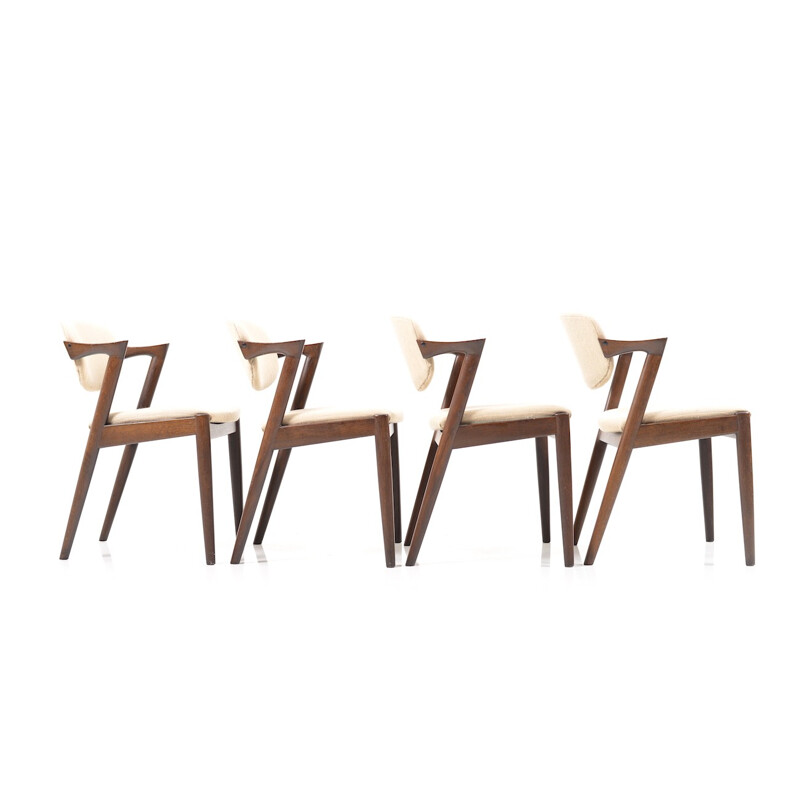 Ensemble de 4 chaises de salle à manger par Kai Kristiansen - 1960