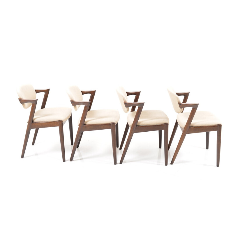 Ensemble de 4 chaises de salle à manger par Kai Kristiansen - 1960