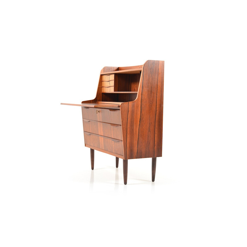 Danish rosewood writing desk with three big drawers - 1950s