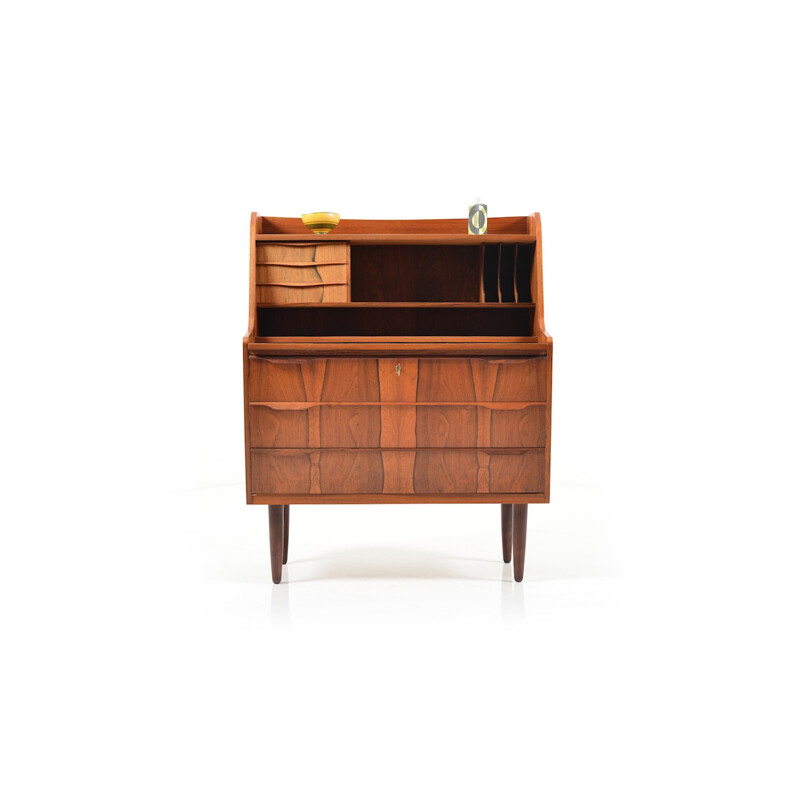 Danish rosewood writing desk with three big drawers - 1950s