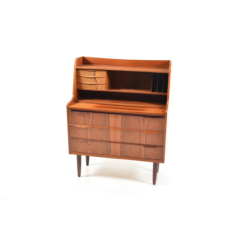 Danish rosewood writing desk with three big drawers - 1950s