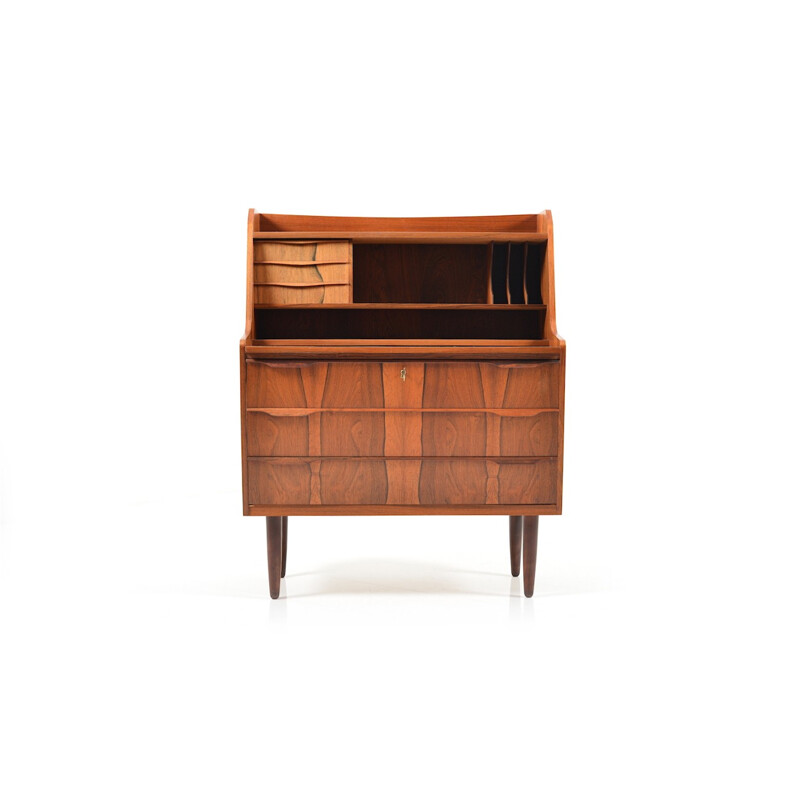 Danish rosewood writing desk with three big drawers - 1950s