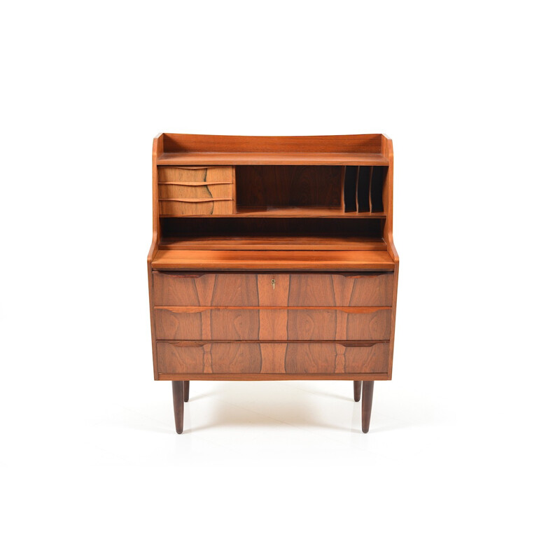 Danish rosewood writing desk with three big drawers - 1950s