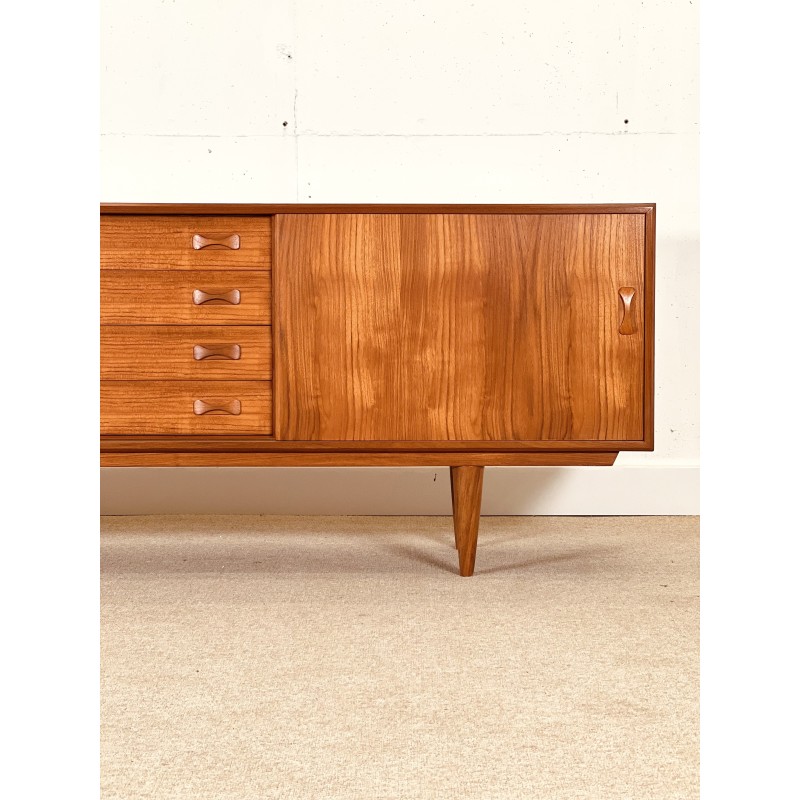 Danish vintage sideboard in teak wood by Clausen and Son, 1960s