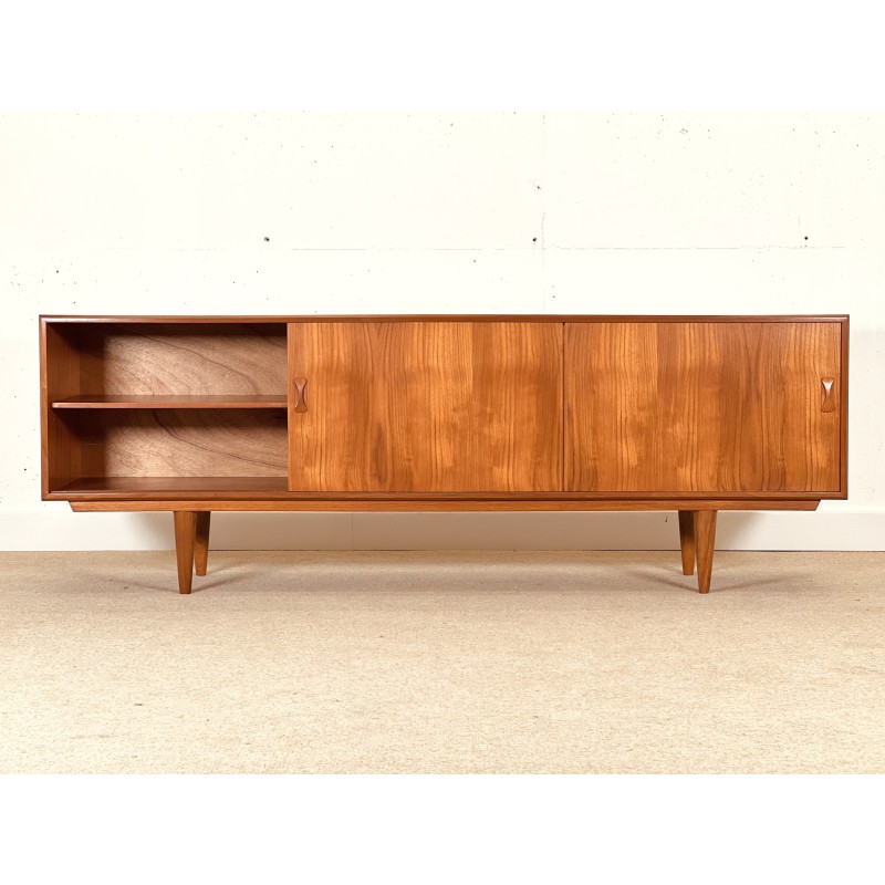 Danish vintage sideboard in teak wood by Clausen and Son, 1960s